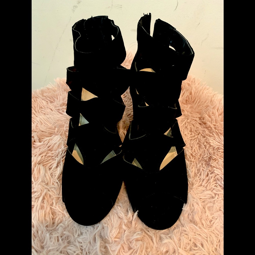 Black Gladiator Zip Heel by Liz Claiborne